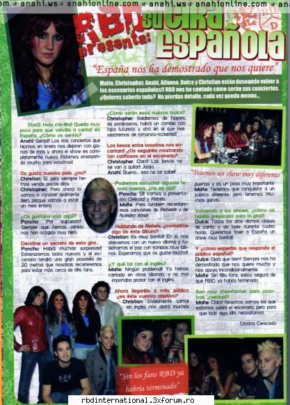 Aparitii in reviste - Anahi4ever - Aparitii RBD