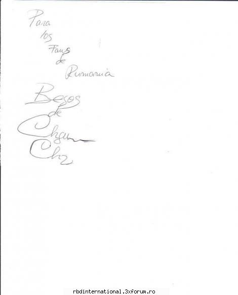autografe autograful lui chris fanii romani &nbsp; Administratoare